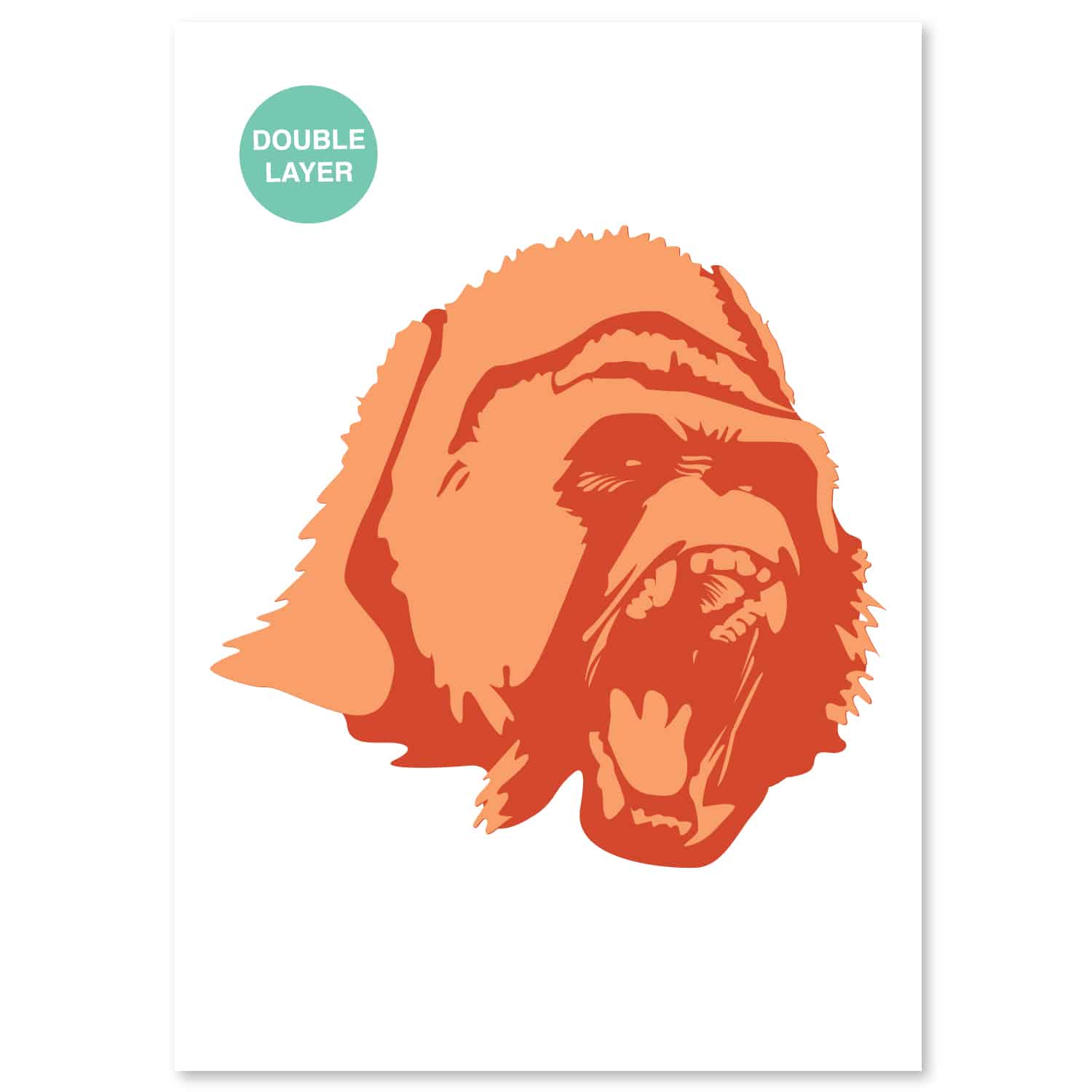 QBIX Gorilla-Schablone - A3-Format - 2 Schichten