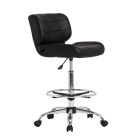 Studio Designs Black Crest Zeichenstuhl - Chrom / Schwarz