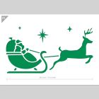 QBIX A3 Santa Reindeer Schlittenschablone