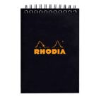 Rhodia Classic Notizblock A7 - Karierter Druck und schwarzer Umschlag