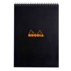 Rhodia Classic Notizblock A4 - Karierter Druck und schwarzer Umschlag