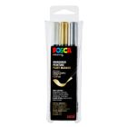 Posca Brush Marker Weiß/Gold/Silber Set – PCF-350