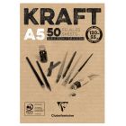 Clairefontaine Kraftpapier A5 Block - Braun