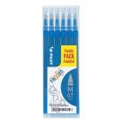 Pilot FriXion Ball - Set mit 6 Blaue Nachfüllungen - Mittlere Spitze