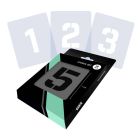QBIX Zahlenschablonenset - 12 x 14 cm - Komplettes Zahlen und Symbole - Ohne Serife