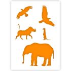African Animals Vorlage in 3 Größen
