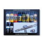 Vallejo Model Air Set - Ultra Airbrush + 10 Grundfarben