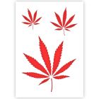 Cannabisblatt-Schablone in 3 Größen
