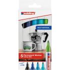 Edding 3000 Permanentmarker-Set mit 5 kalten Farben