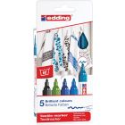 Edding 4500 Textilmarker-Set mit 5 kalten Farben