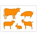 Farm Animals Vorlage in 3 Größen