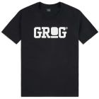 Grog Classic Logo T-shirt weiß auf schwarz