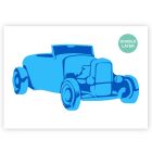 QBIX A3 Hotrod Roadster Schablone - 2 Schichten