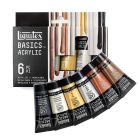 Liquitex Basics Acrylfarben-Set mit 6 Metallic-Farben - 22ml