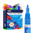 QBIX Acrylfarben-Markierungsset Feine Spitze - 18 Farben