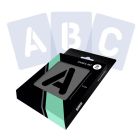 Buchstabenschablonenset Komplettes Alphabet - Runde Buchstaben - 2 Größen