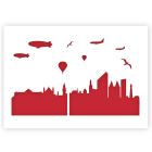 QBIX Skyline-Schablone von Den Haag - A3