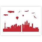 A3 Shanghai City Skyline Vorlage