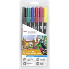 Tombow Dual Brush Pen Set mit 6 Grundfarben