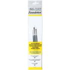 Winsor & Newton Foundation Flat Acrylic Paint Pinsel 3er Set mit kurzem Stiel
