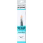 Winsor & Newton Foundation runde Aquarellpinsel im 3er-Set