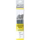 Winsor & Newton Foundation Acrylmalpinsel 6er Set mit langem Stiel