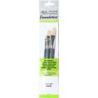 Winsor & Newton Foundation Flache Ölfarbpinsel 3er-Set