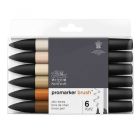Winsor & Newton Promarker Brush Set mit 6 Hauttönen