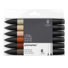 Winsor & Newton Promarker Satz mit 6 Erdfarben