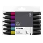 Winsor & Newton Promarker Satz mit 6 tiefen Farbtönen