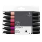Winsor & Newton Promarker Satz mit 6 roten Schirmen