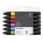 Winsor & Newton Promarker Satz mit 6 hellen Farbtönen