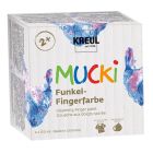 MUCKI - 4x 150 ml perlmuttfarbenes Fingerfarbenset