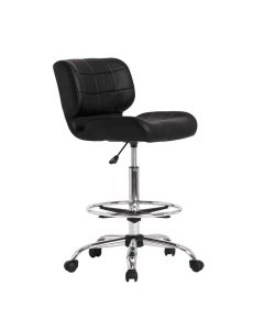 Studio Designs Black Crest Zeichenstuhl - Chrom / Schwarz