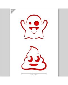 QBIX Emojis Schablone - Größe A5
