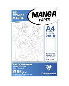 Clairefontaine Manga Paper - A4 Storyboard Papier - 6-fach Layout
