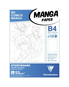 Clairefontaine Manga Paper - B4 Storyboard Papier - 6-fach Layout