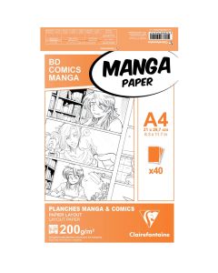 Clairefontaine A4 Manga Papier - 40 Blatt - Neutral