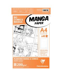 Clairefontaine A4 Manga Papier - 40 Blatt - 6-fache Teilung