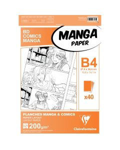 Clairefontaine B4 Manga Papier - 40 Blatt - Neutral