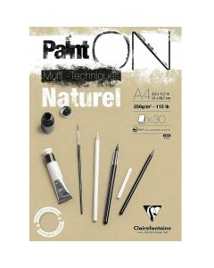 Clairefontaine Paint-ON A4 Block - Naturpapier