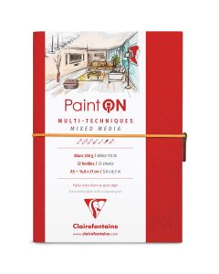 Clairefontaine Paint-ON Reisetagebuch - Weiß - Mischtechnik