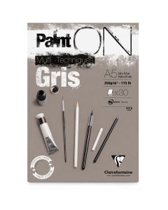 Clairefontaine Paint-ON A5 Block - Grau
