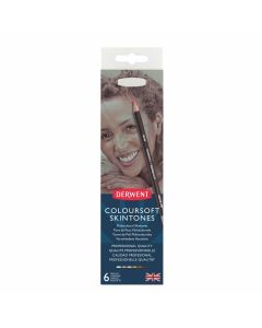 Derwent Coloursoft Hauttöne 6 Bleistifte Zinn
