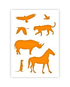 African Animals Vorlage in 3 Größen