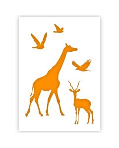 African Animals Vorlage in 3 Größen
