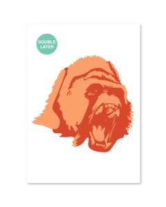 QBIX Gorilla-Schablone - A3-Format - 2 Schichten