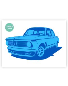 QBIX A3 BMW E10 02 Schablone - 2 Schichten
