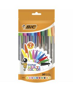 BIC Cristal Kugelschreibersatz mit 20 Farben