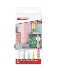 Edding 751 Farbmarker-Set mit 5 Pastellfarben